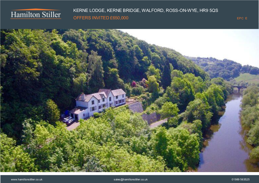 Kerne Lodge, Kerne Bridge, Walford, Ross-On-Wye, Hr9 5Qs Offers Invited £650,000