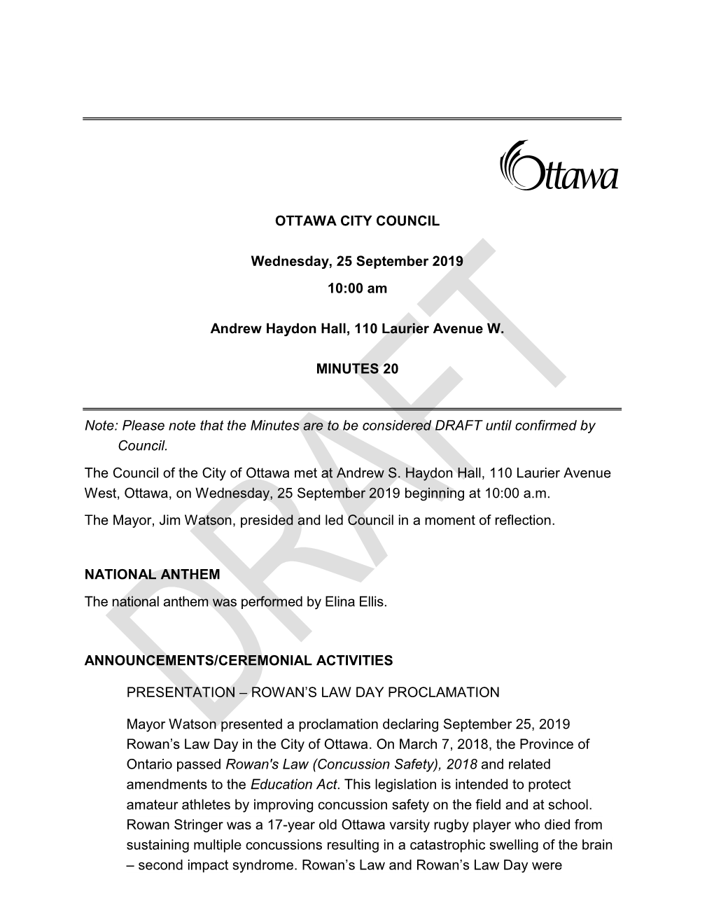 City Council Minutes