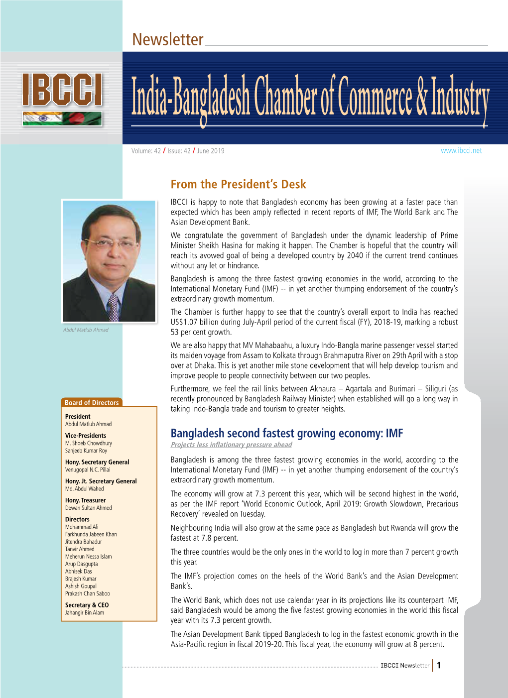 IBCCI India-Bangladesh Chamber of Commerce & Industry