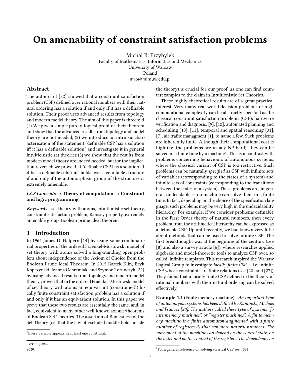 On Amenability of Constraint Satisfaction Problems