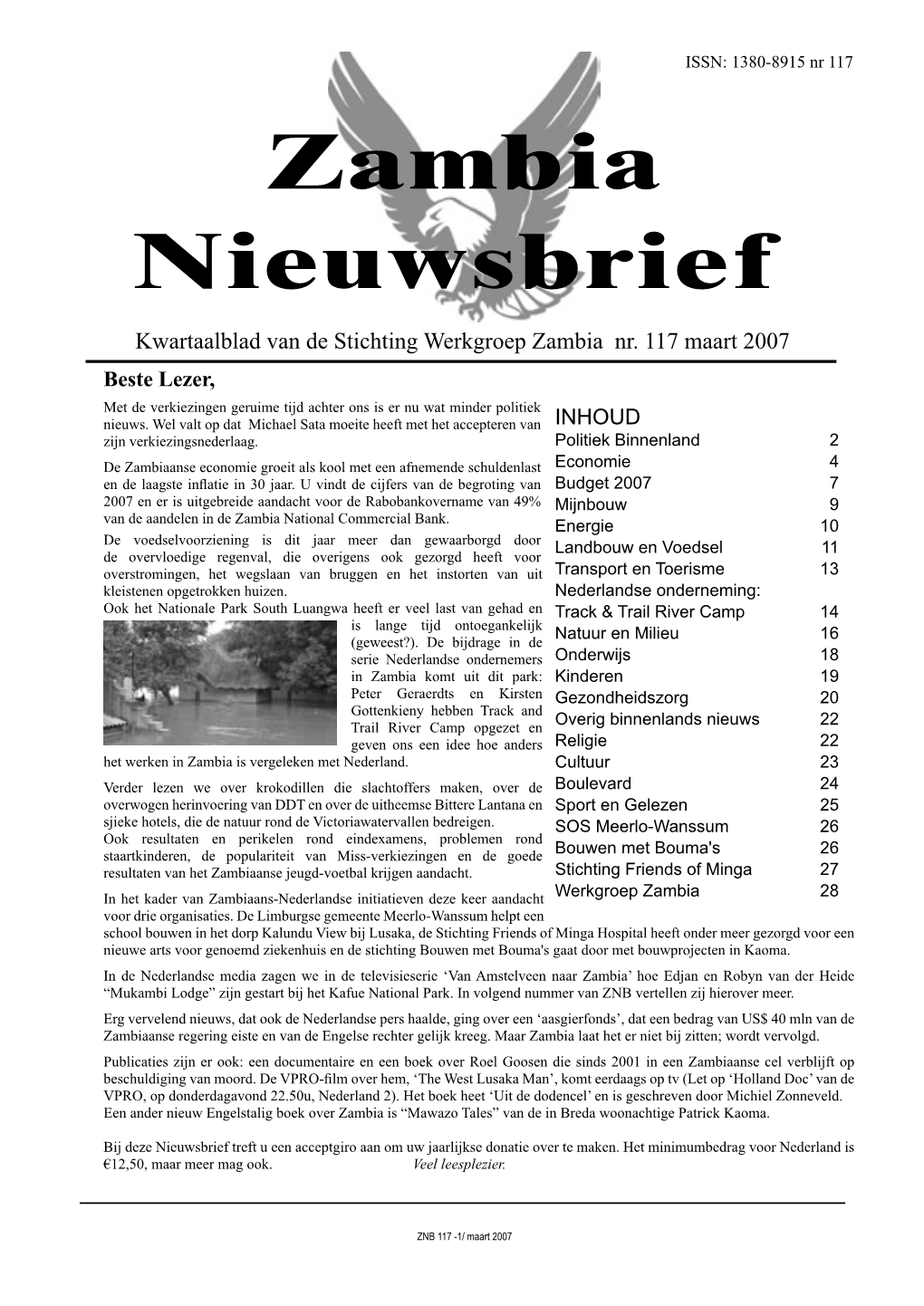 Zambia Nieuwsbrief