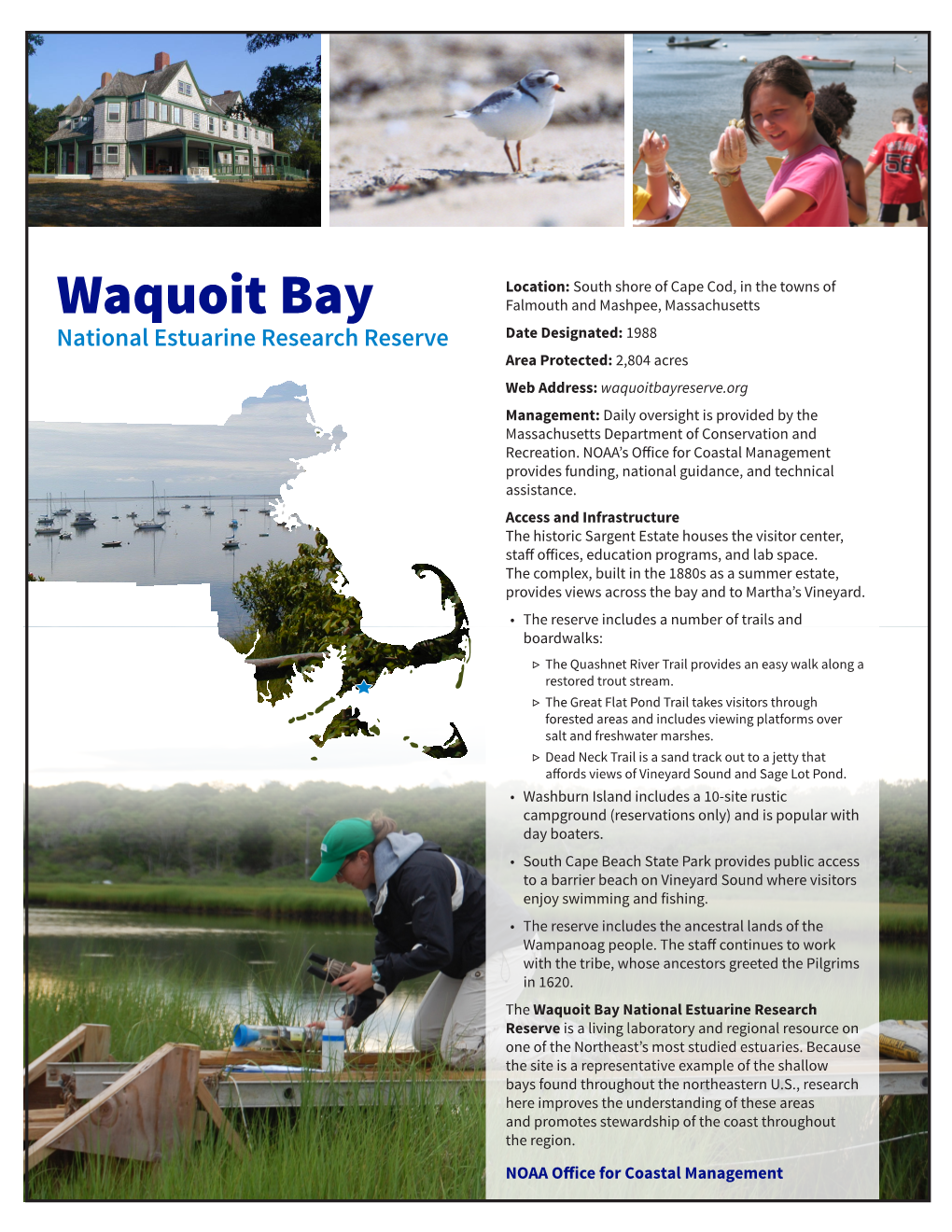 The Waquoit Bay National Estuarine Research Reserve Is a Living Laboratory and Regional Resource on One of the Northeast’S Most Studied Estuaries