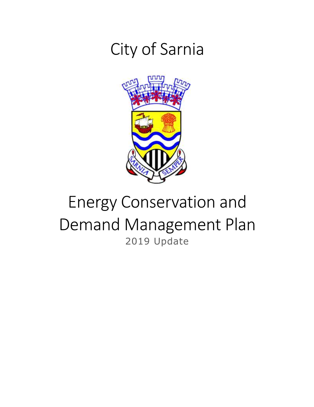 City of Sarnia Energy Conservation and Demand Management Plan