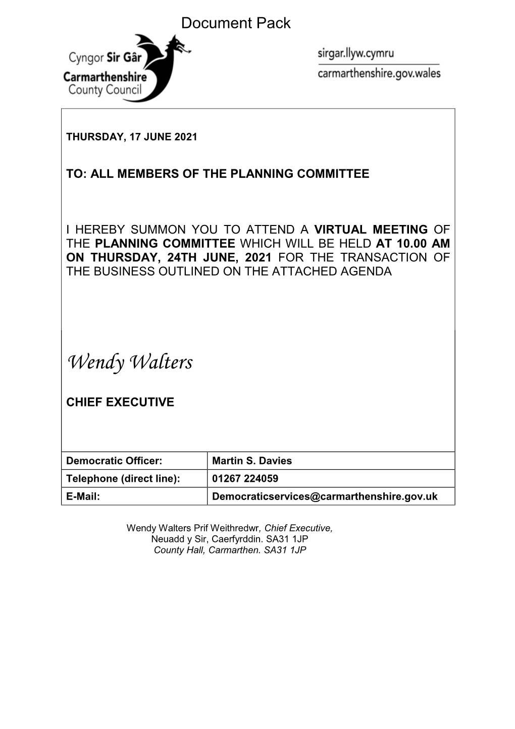 (Public Pack)Agenda Document for Planning Committee, 24/06