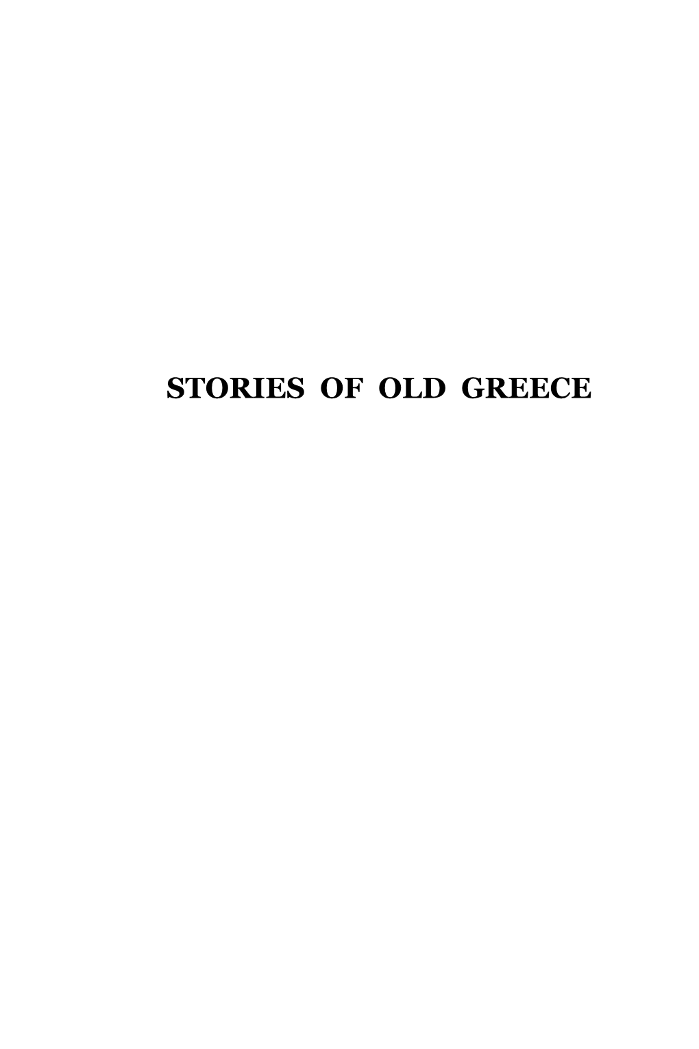 Stories of Old Greece Pandora Stories of Old Greece
