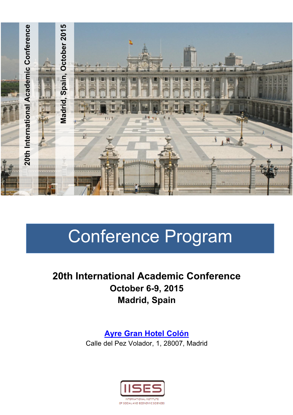 20Th International Academic Conference October 6-9, 2015 Madrid, Spain