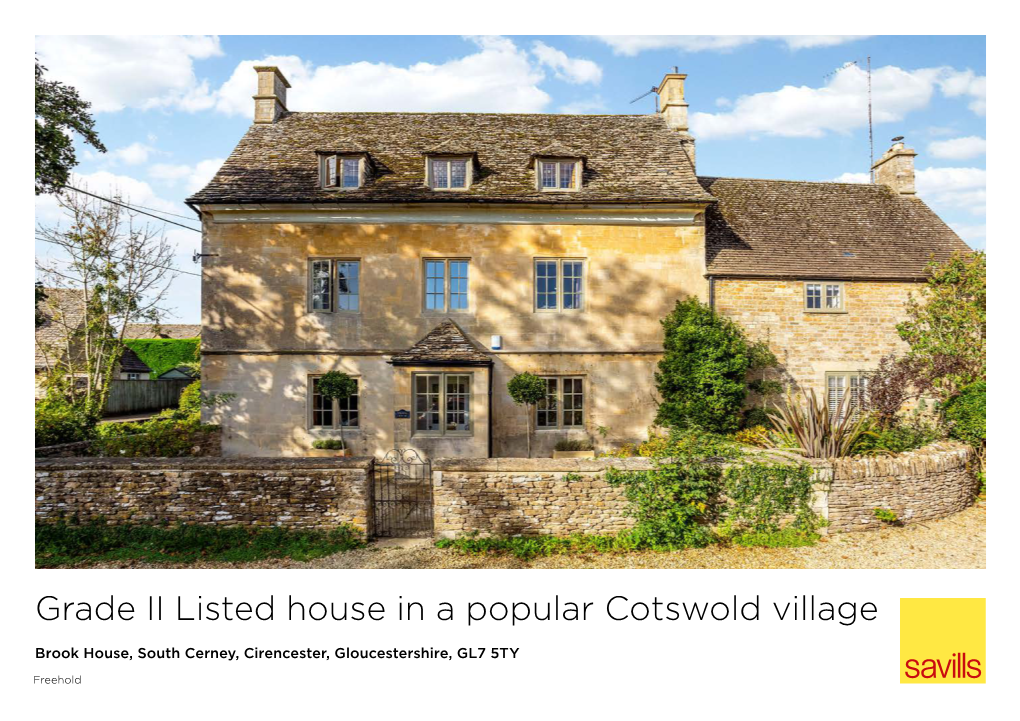 Grade II Listed House in a Popular Cotswold Village