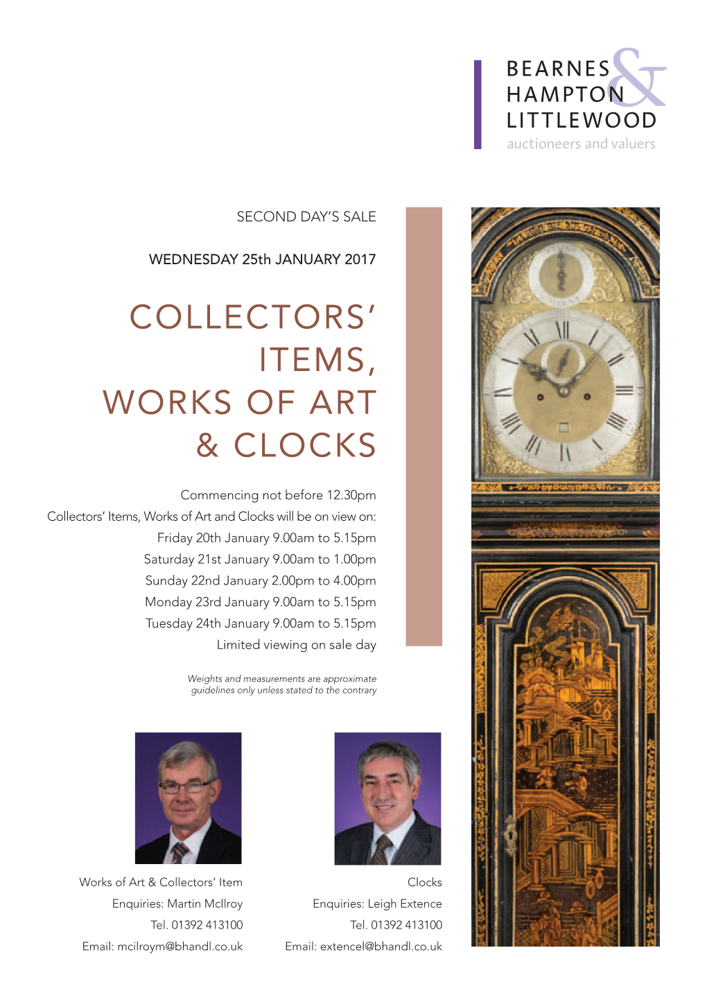 Collectors' Items, Works of Art & Clocks