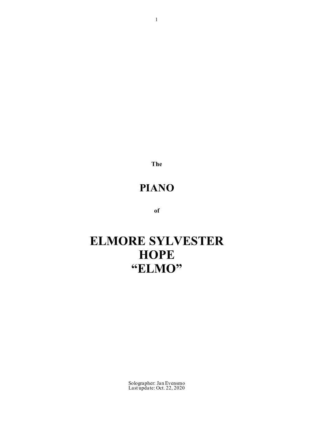 Elmore Sylvester Hope “Elmo”