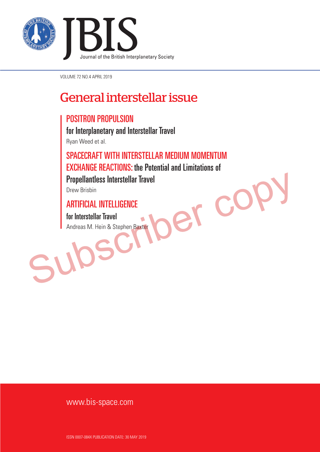 General Interstellar Issue