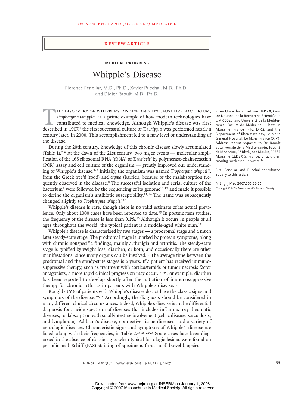 Whipple's Disease