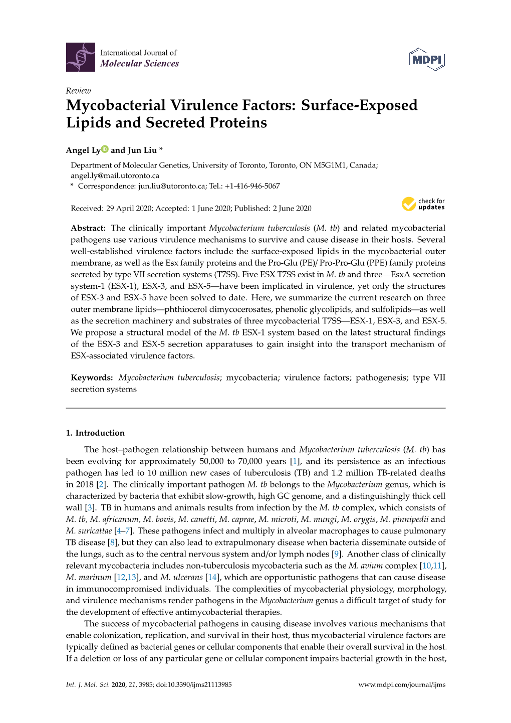 Mycobacterial Virulence Factors: Surface-Exposed Lipids and Secreted Proteins