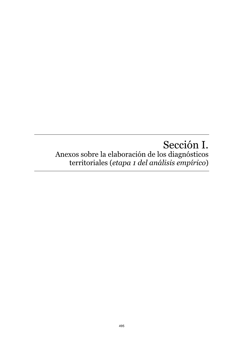 Sección I. Anexos Sobre La Elaboración De Los Diagnósticos Territoriales (Etapa 1 Del Análisis Empírico)