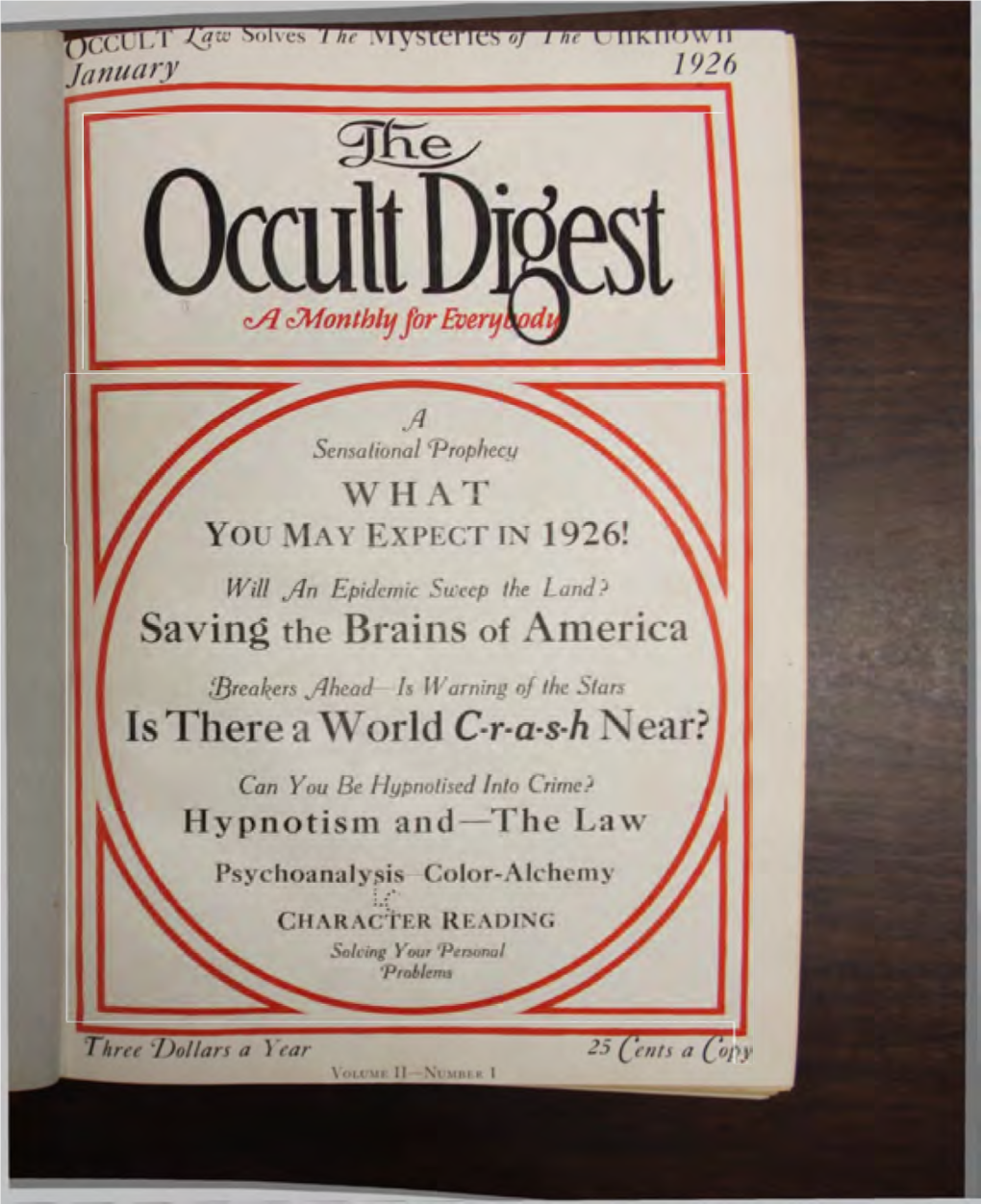 Occult Digest V2 N1 Jan 1926