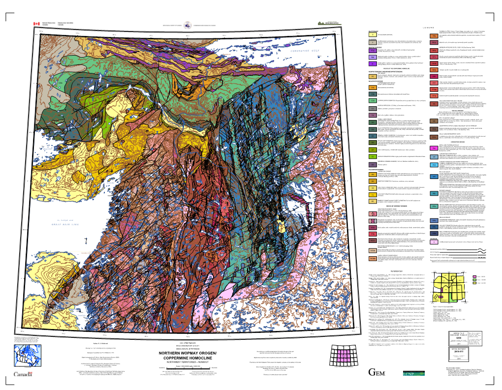 Geologic Synthesis, Northern Wopmay Orogen/Coppermine Homocline