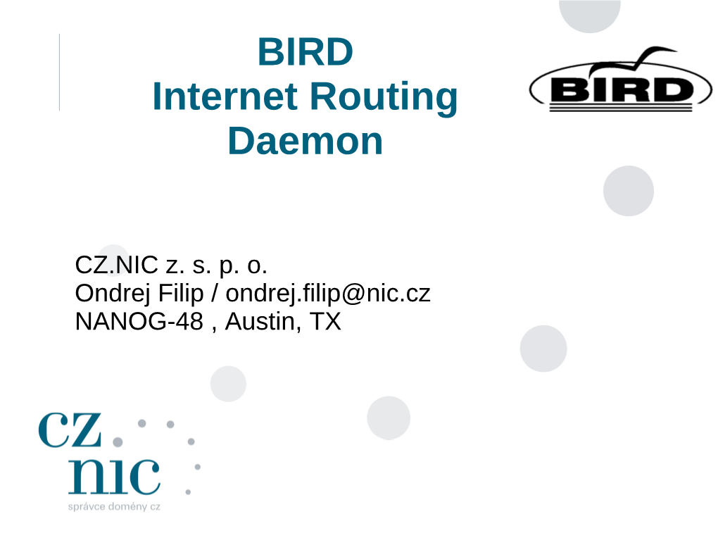 BIRD Internet Routing Daemon