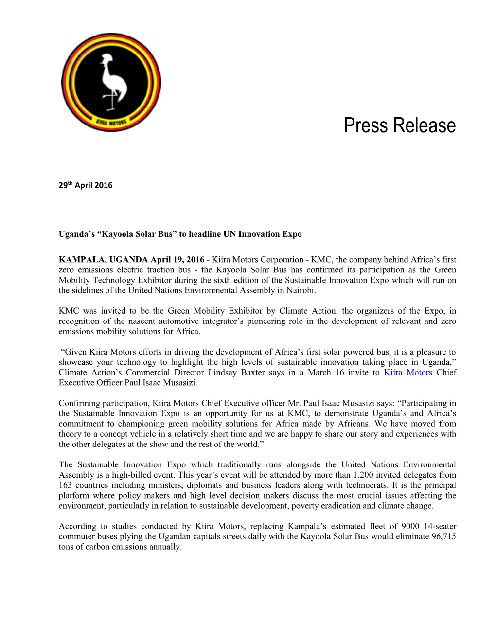 Press Release