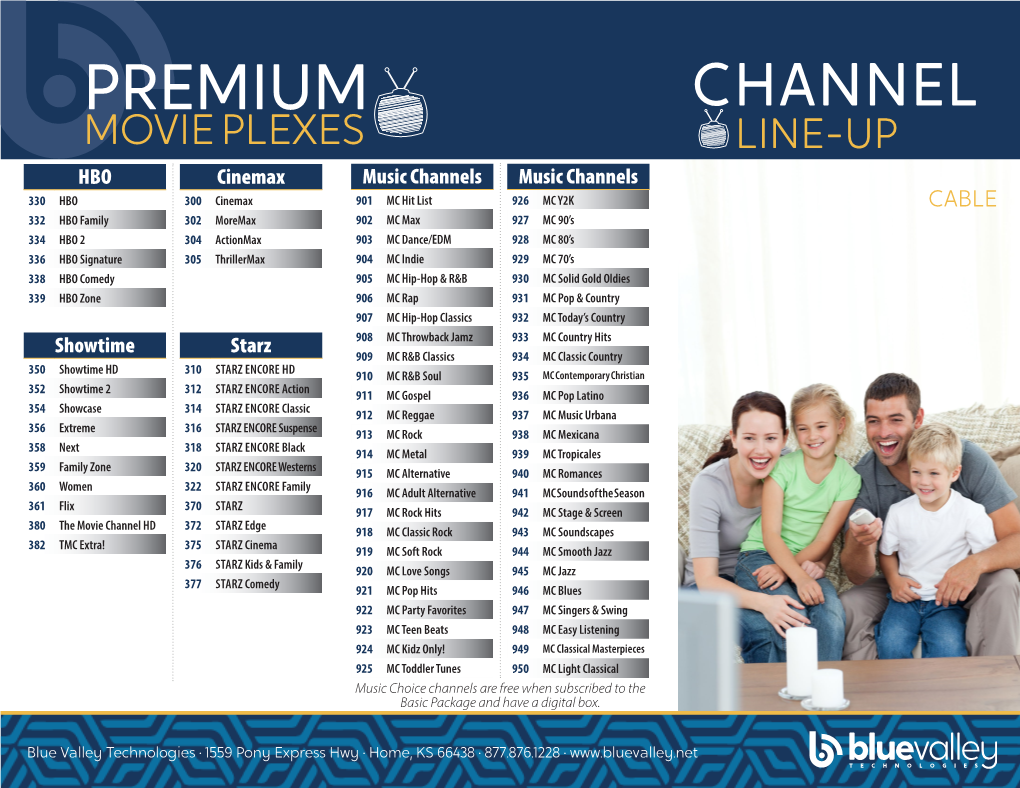 Channel Line-Up