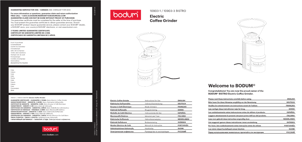 BODUM® Store, Your Country’S BODUM® Distributor, Or Visit