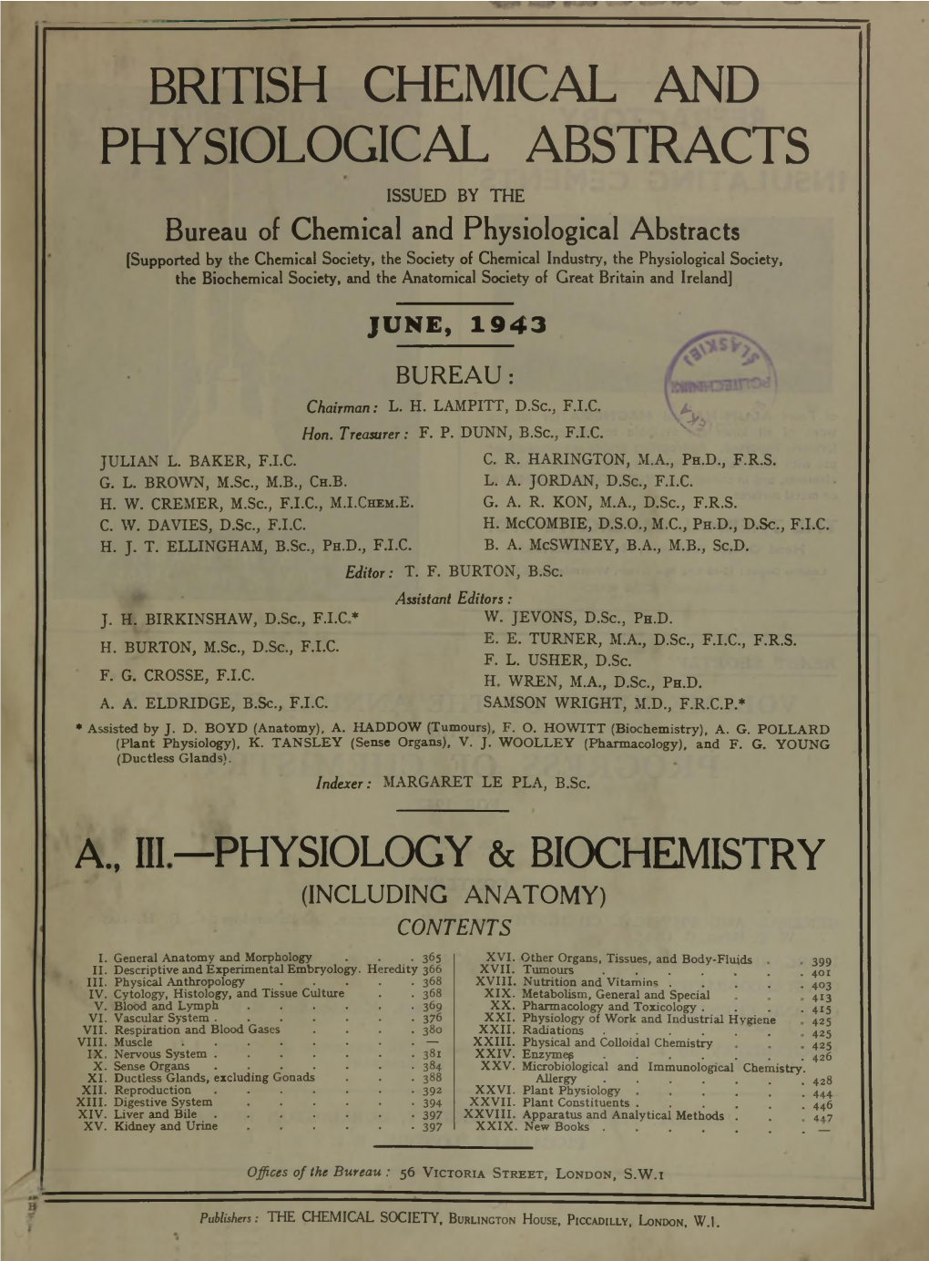 British Chemical and Physiological Abstracts