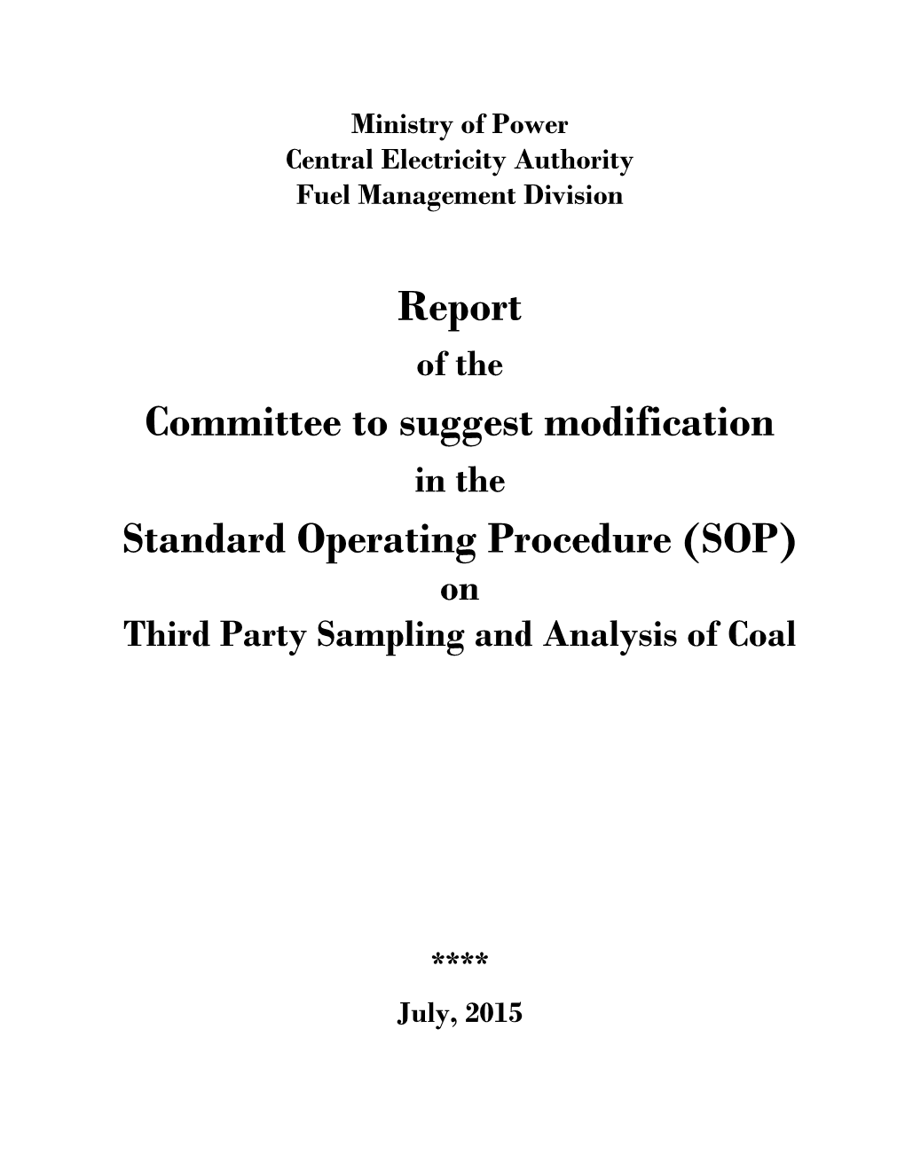 Agenda for Meeting for Third Party Sampling on 14