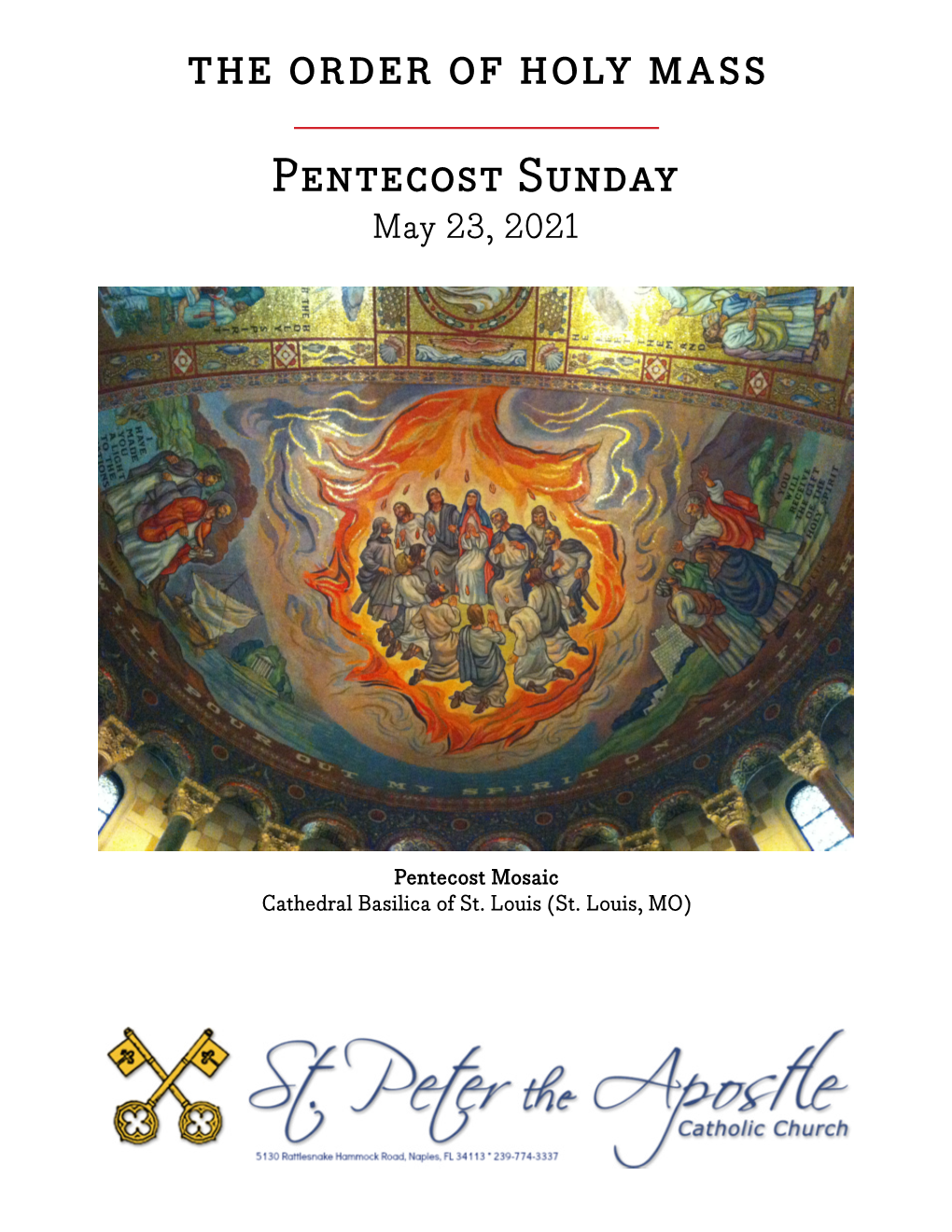 Pentecost Sunday May 23, 2021