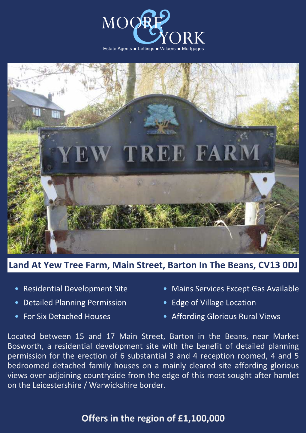 Land at Yew Tree Farm, Main Street, Barton in the Beans, CV13 0DJ