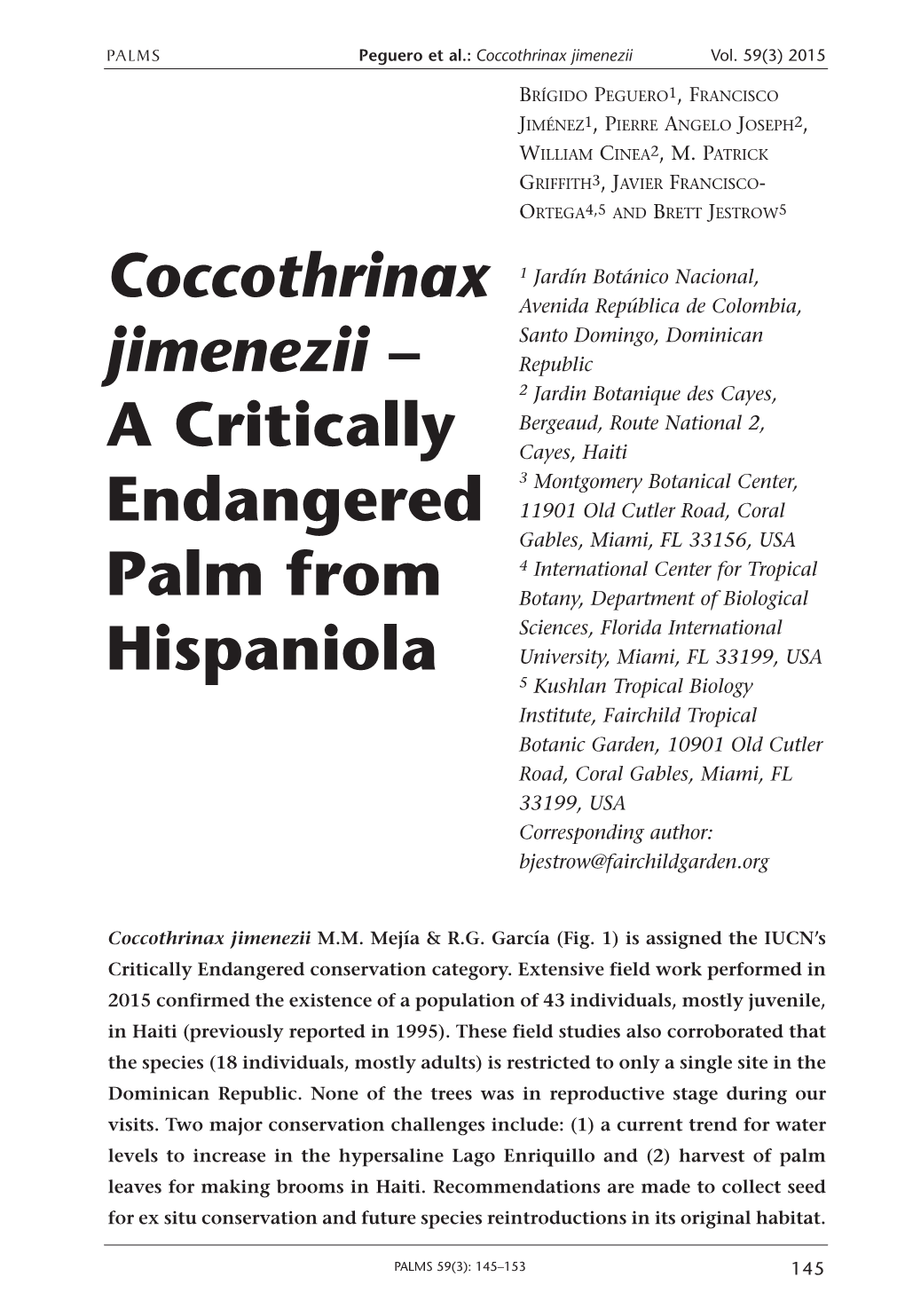 Coccothrinax Jimenezii Vol