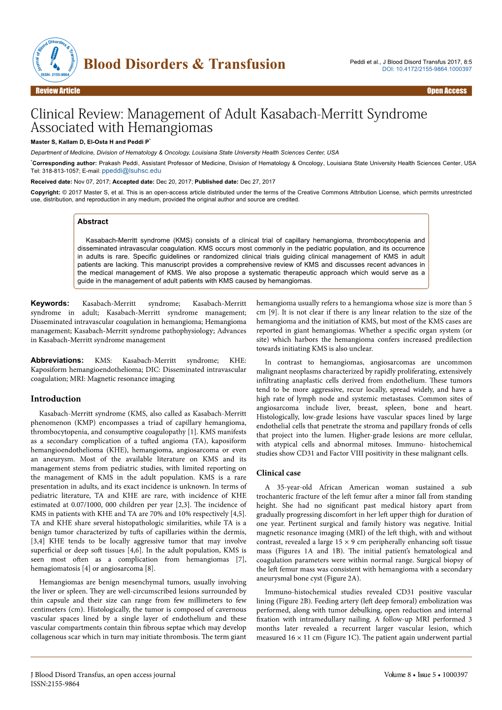 Clinical Review: Management of Adult Kasabach-Merritt Syndrome