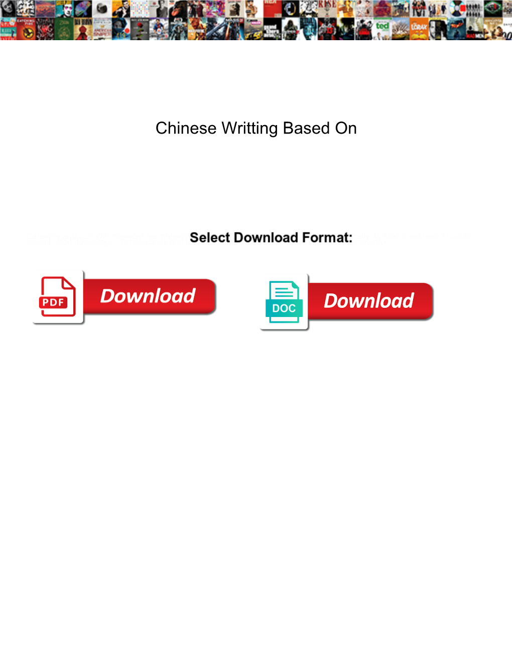 Chinese Writting Based On