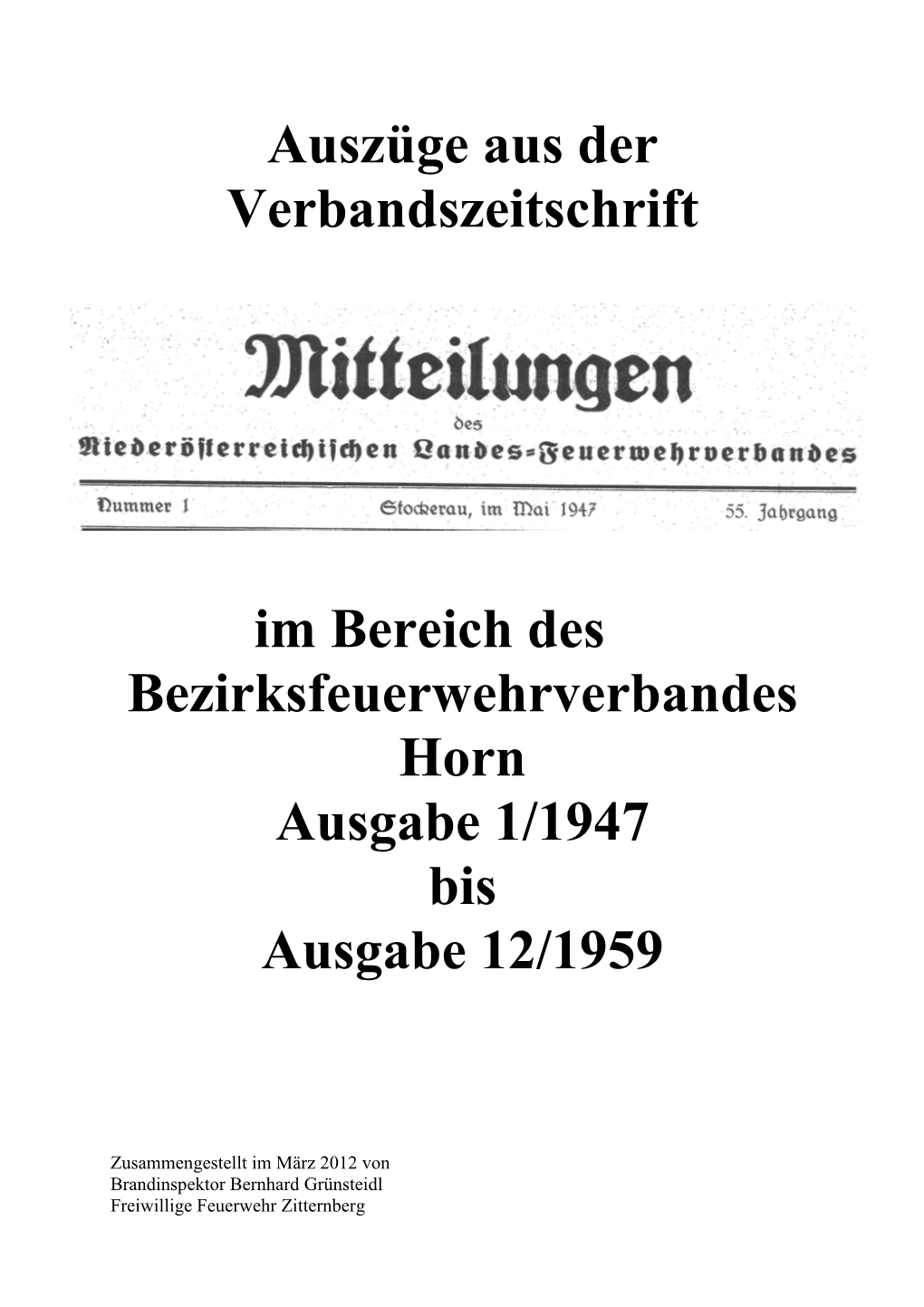 Mittheilungen 1947-1959