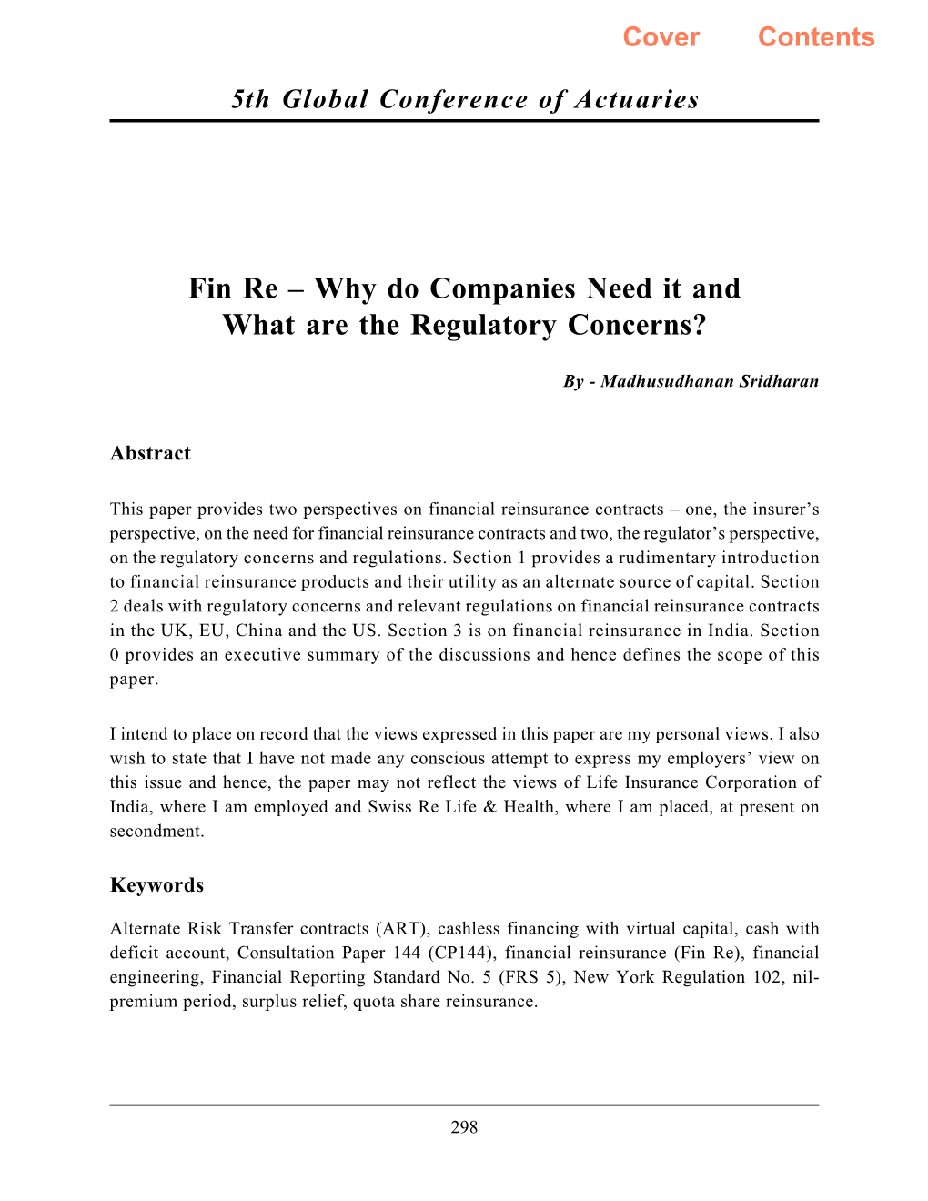 Fin Re – Why Do Companies Need It and What Are the Regulatory Concerns?