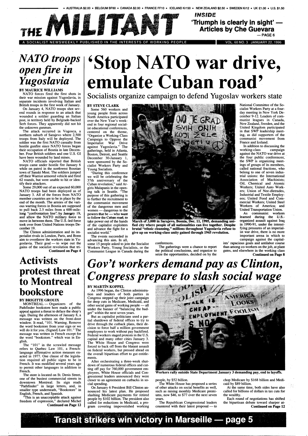 'Stop NATO War Drive, Emulate Cuban Road'