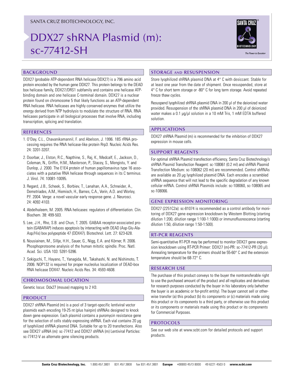 DDX27 Shrna Plasmid (M): Sc-77412-SH