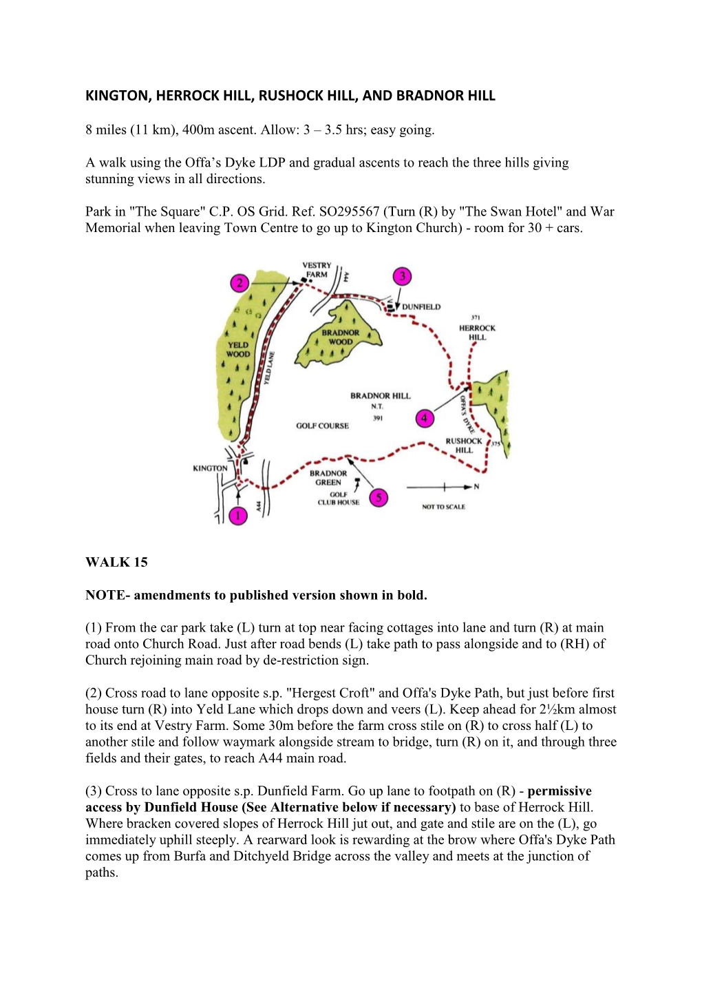 Kington, Herrock Hill, Rushock Hill, and Bradnor Hill