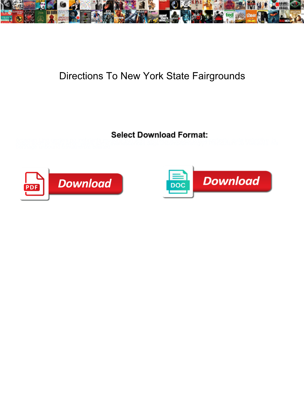 Directions to New York State Fairgrounds