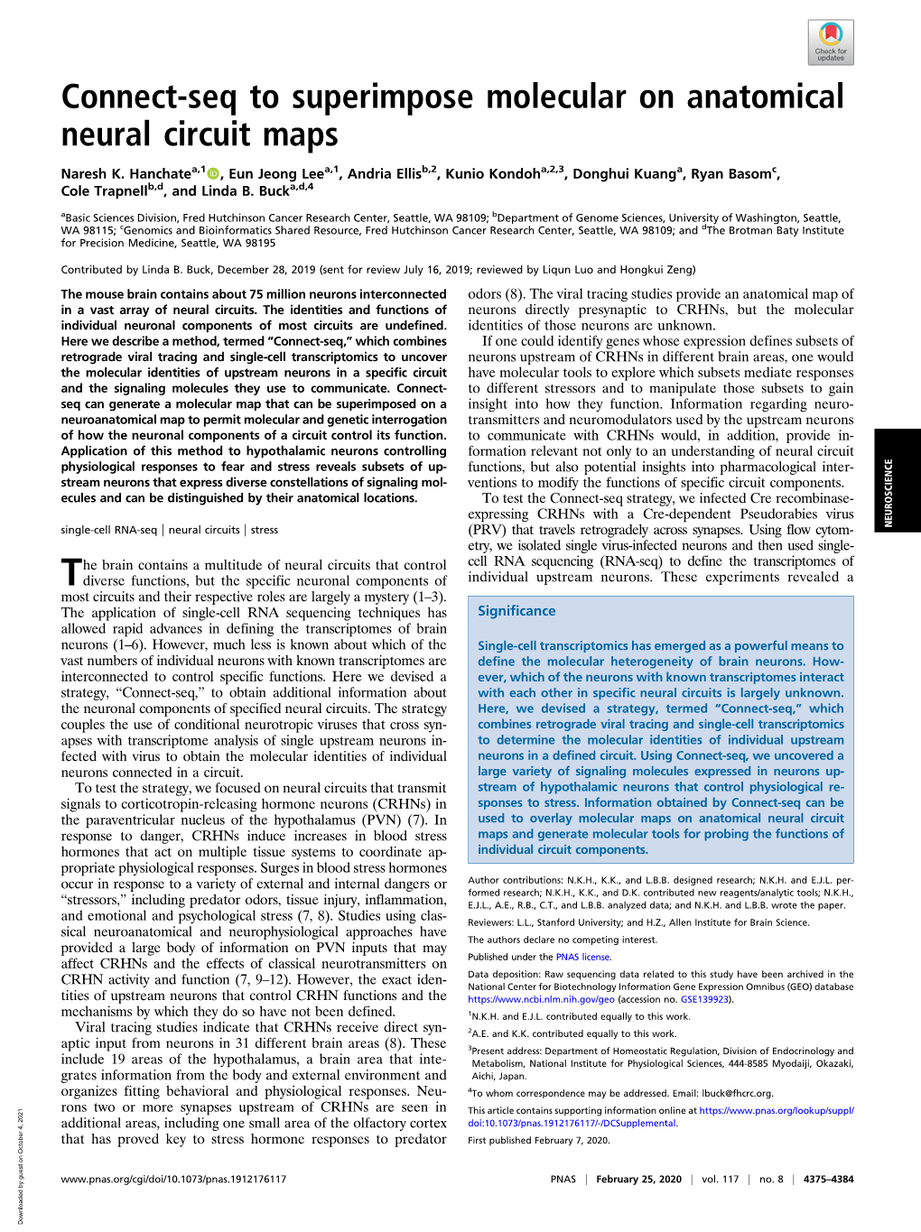 Connect-Seq to Superimpose Molecular on Anatomical Neural Circuit Maps