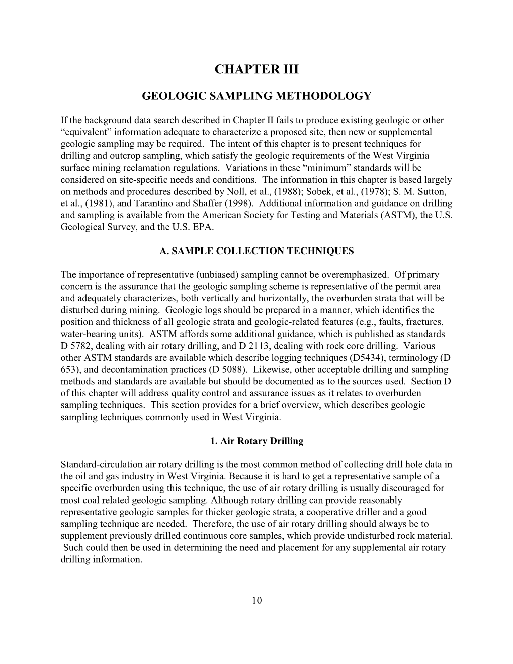 Geologic Sampling Methodology