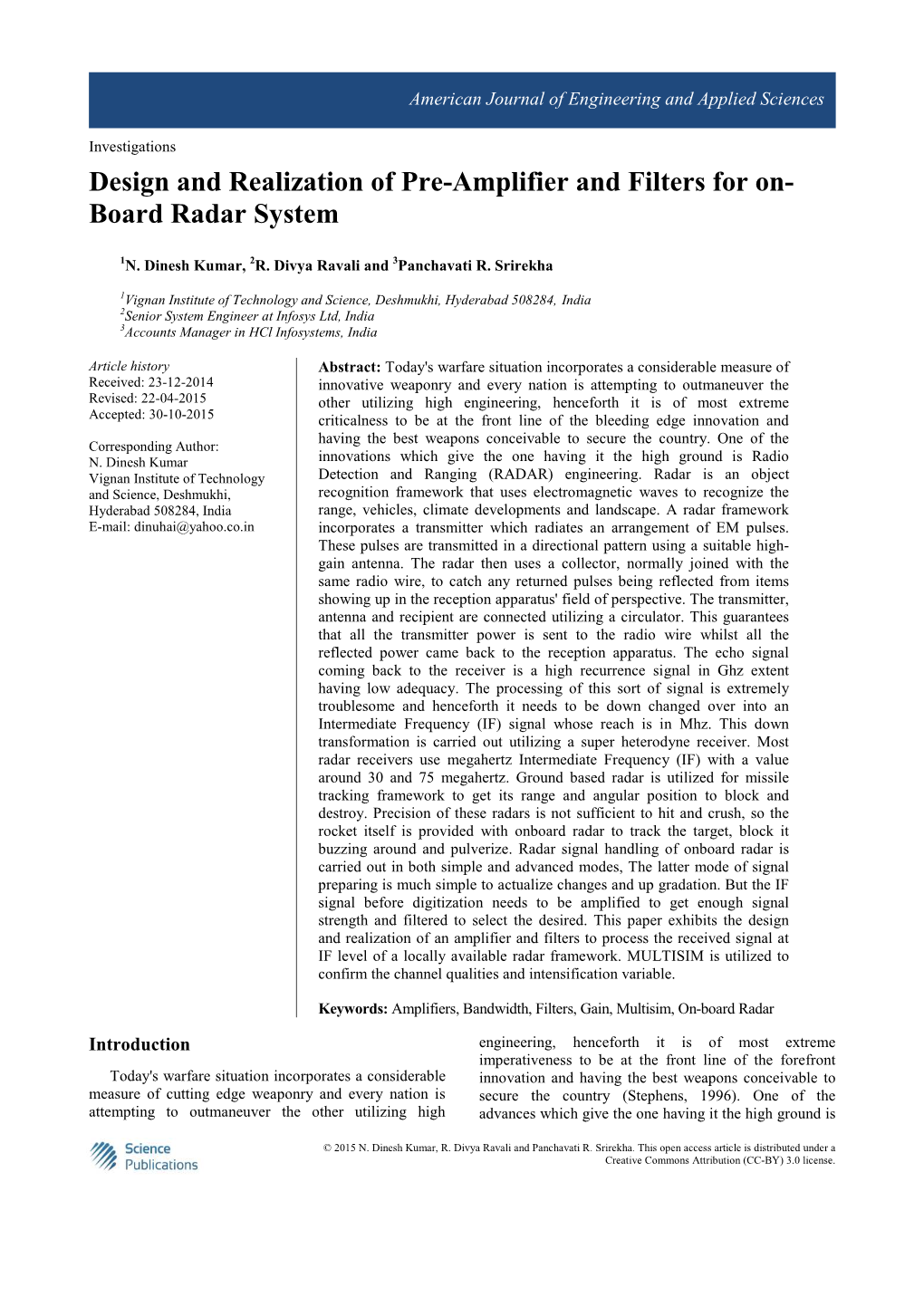 Board Radar System