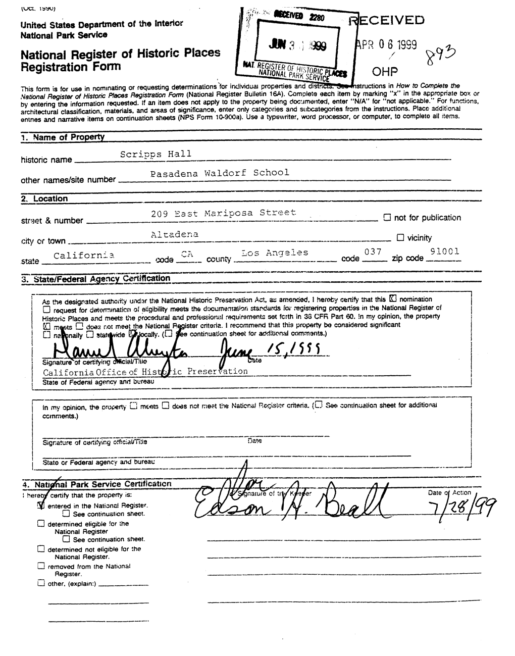 National Register of Historic Places Registration Form