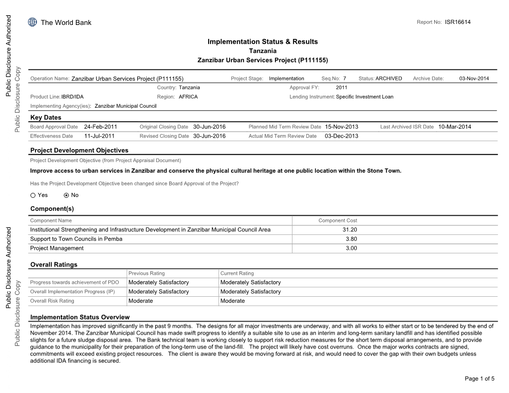 World Bank Document