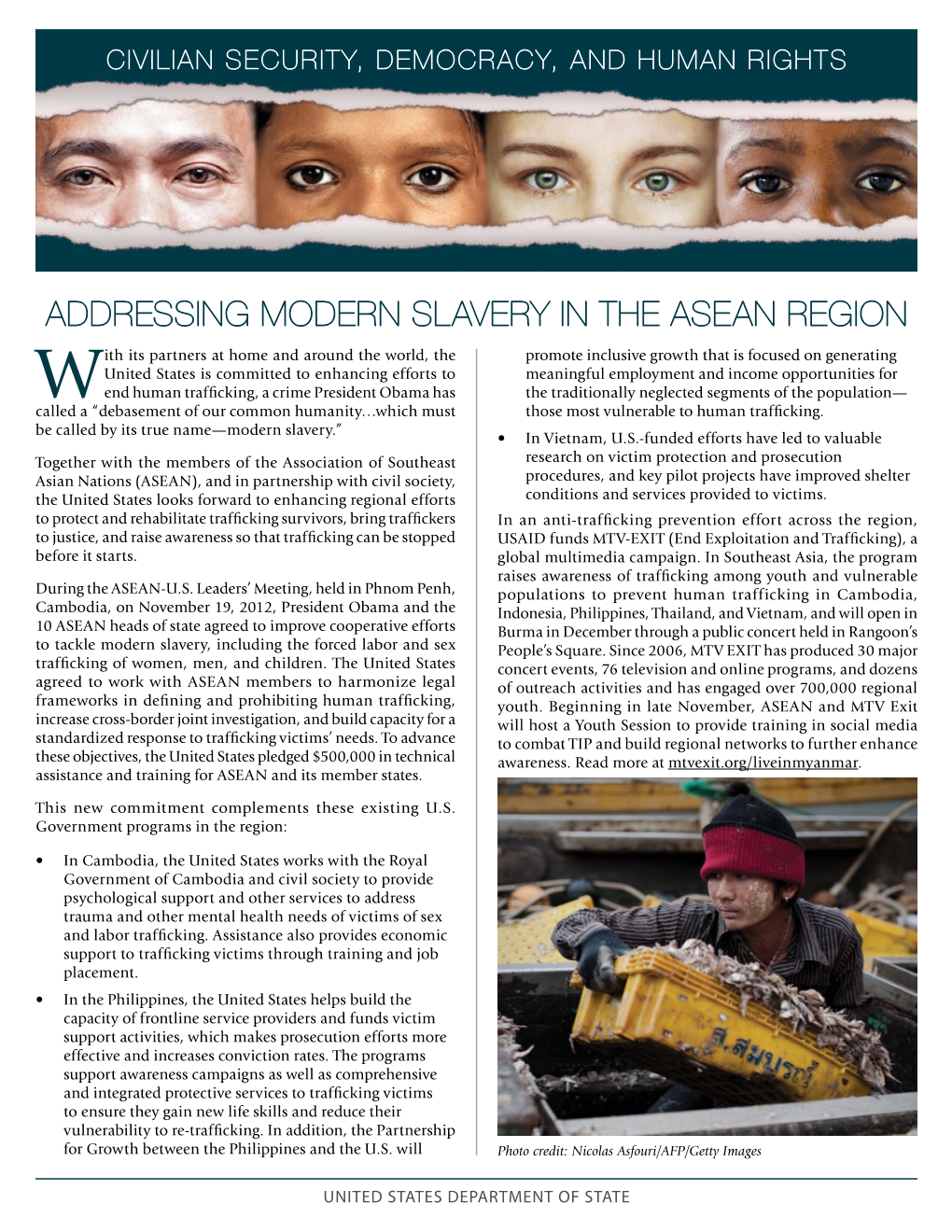 Addressing Modern Slavery in the Asean Region