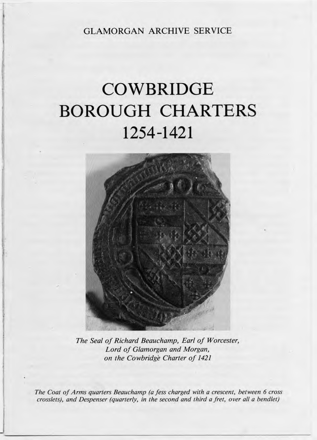 Cowbridge Borough Charters 1254-1421