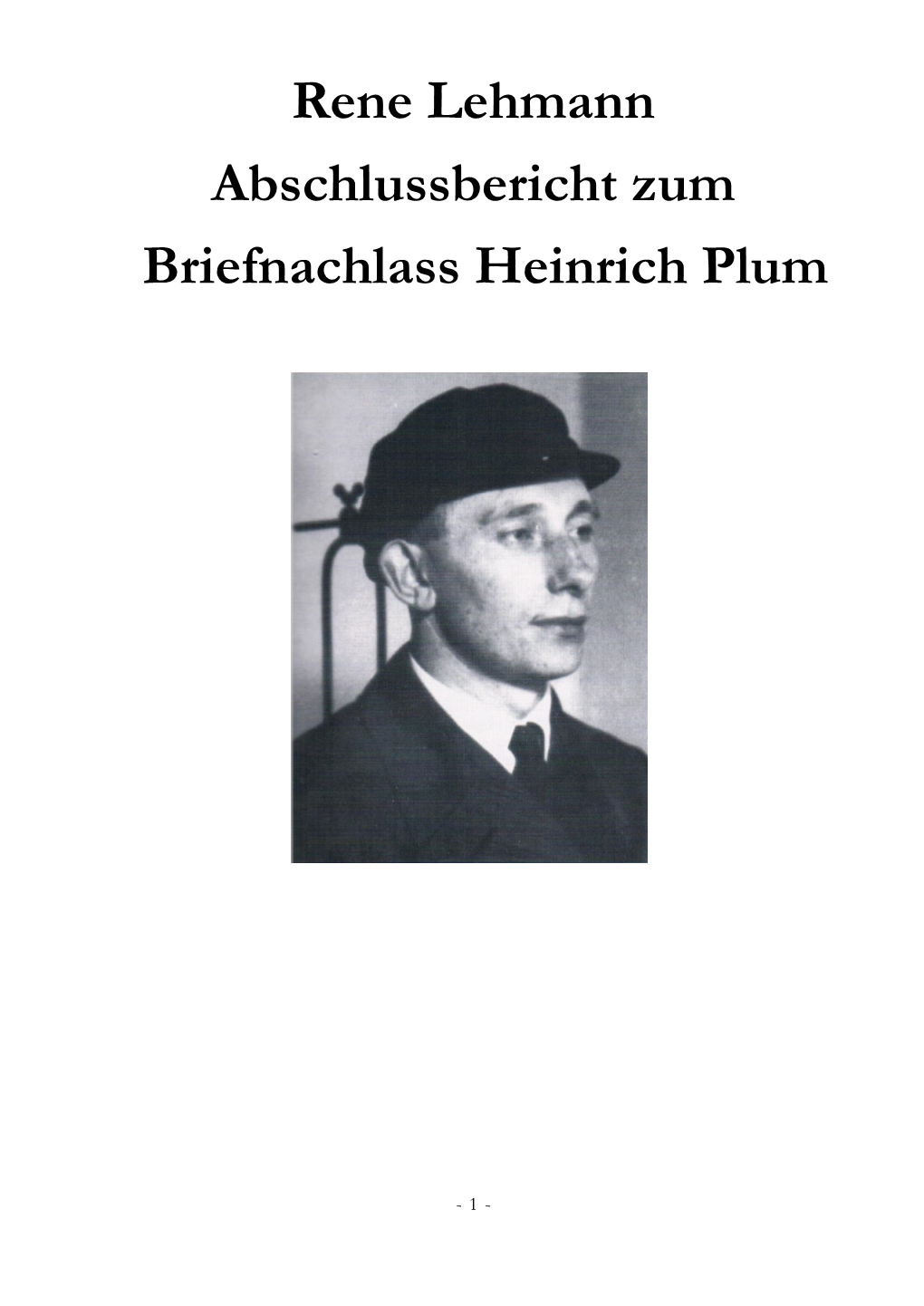 Abbschlussbericht Heinrich Plum Word Export