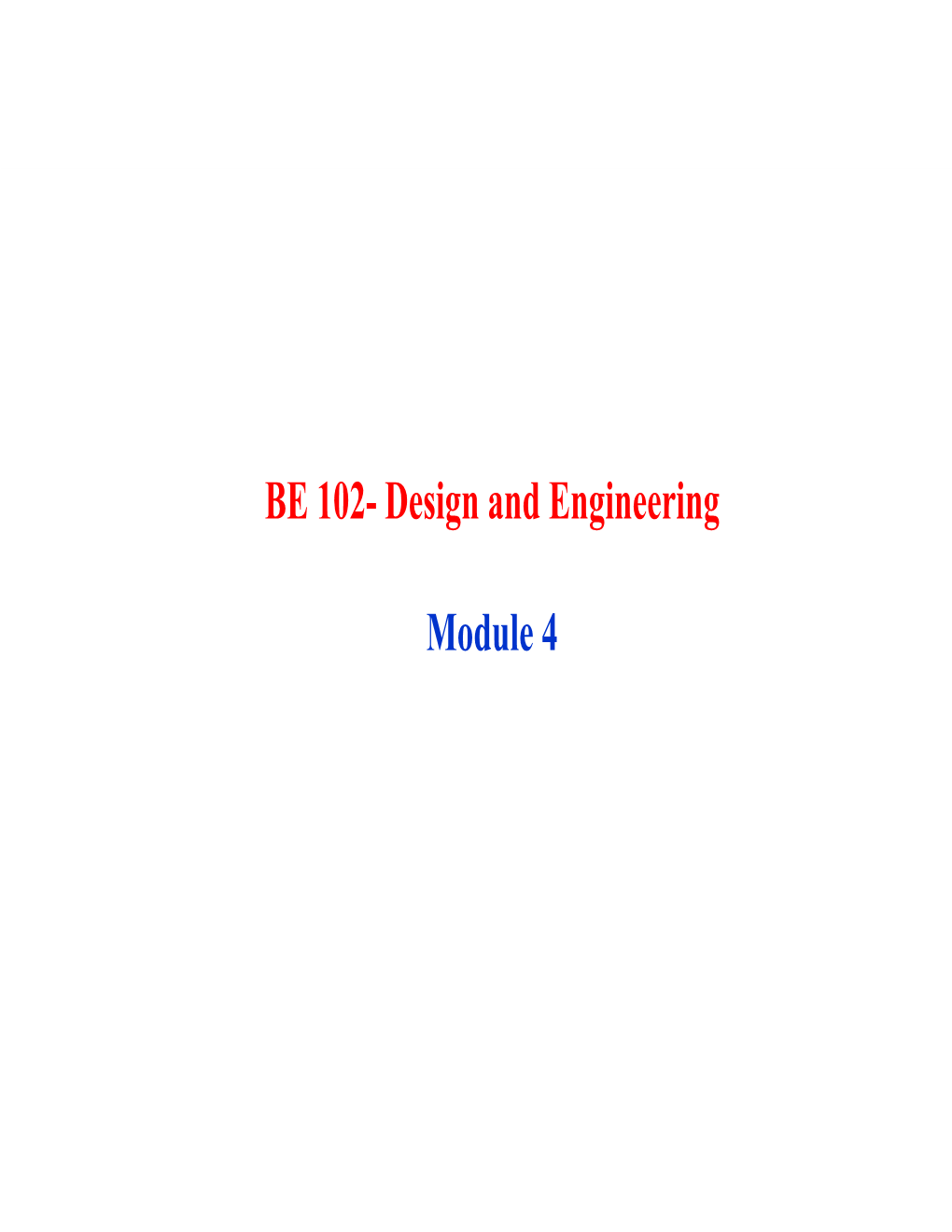 Module 4-Design for X