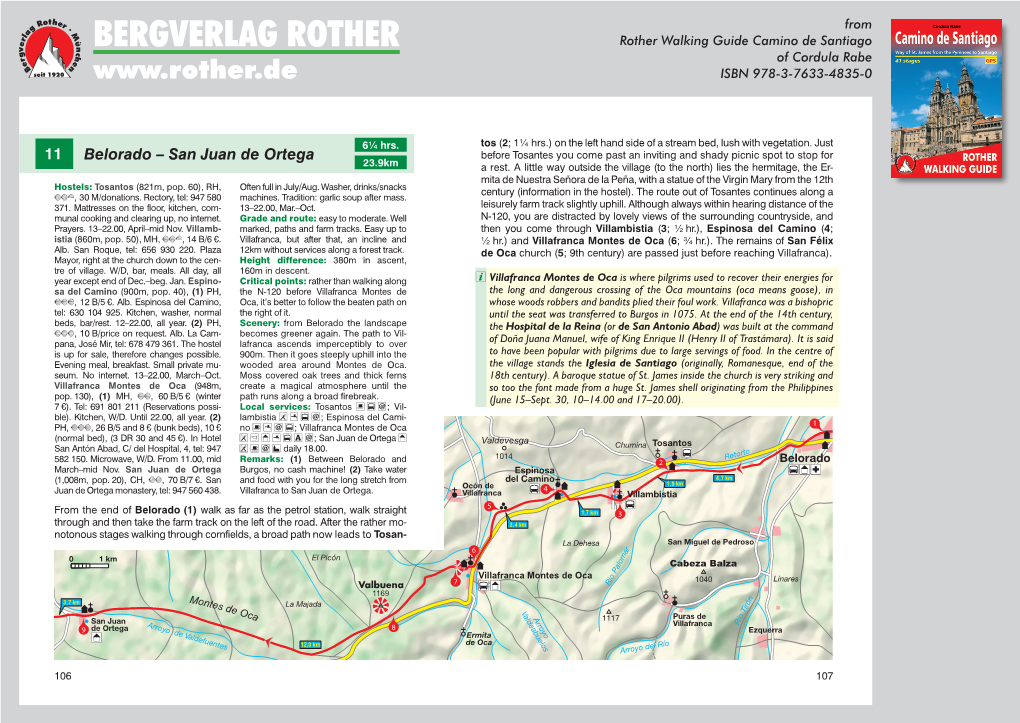 BERGVERLAG ROTHER Rother Walking Guide Camino De Santiago of Cordula Rabe ISBN 978-3-7633-4835-0