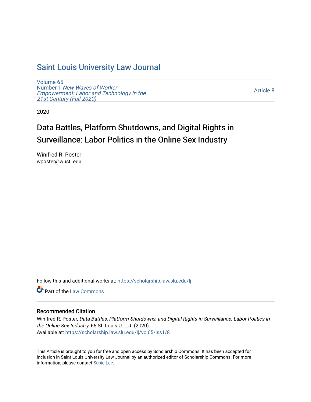 Data Battles, Platform Shutdowns, and Digital Rights in Surveillance: Labor Politics in the Online Sex Industry