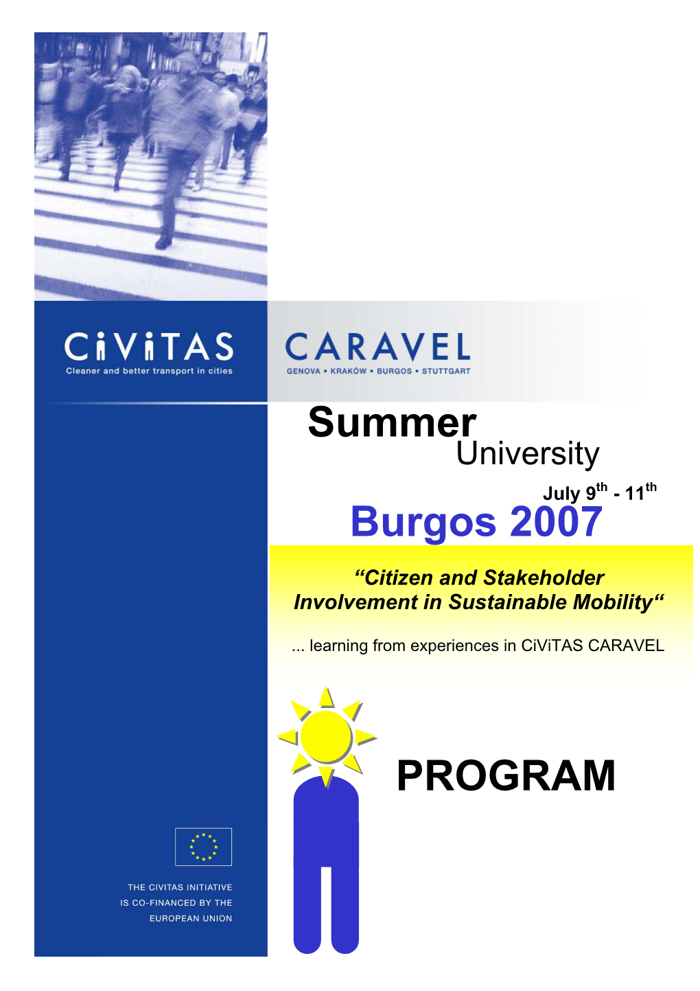 Summer Burgos 2007 PROGRAM