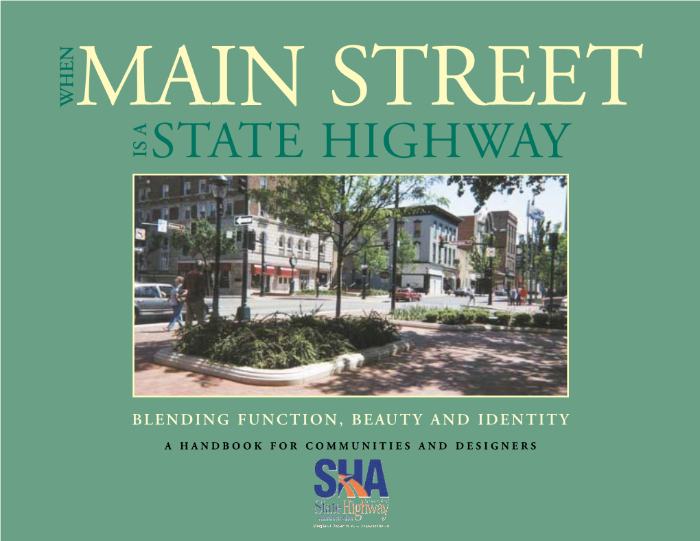 When Main Street Is a State Highway Maryland’S Citizens