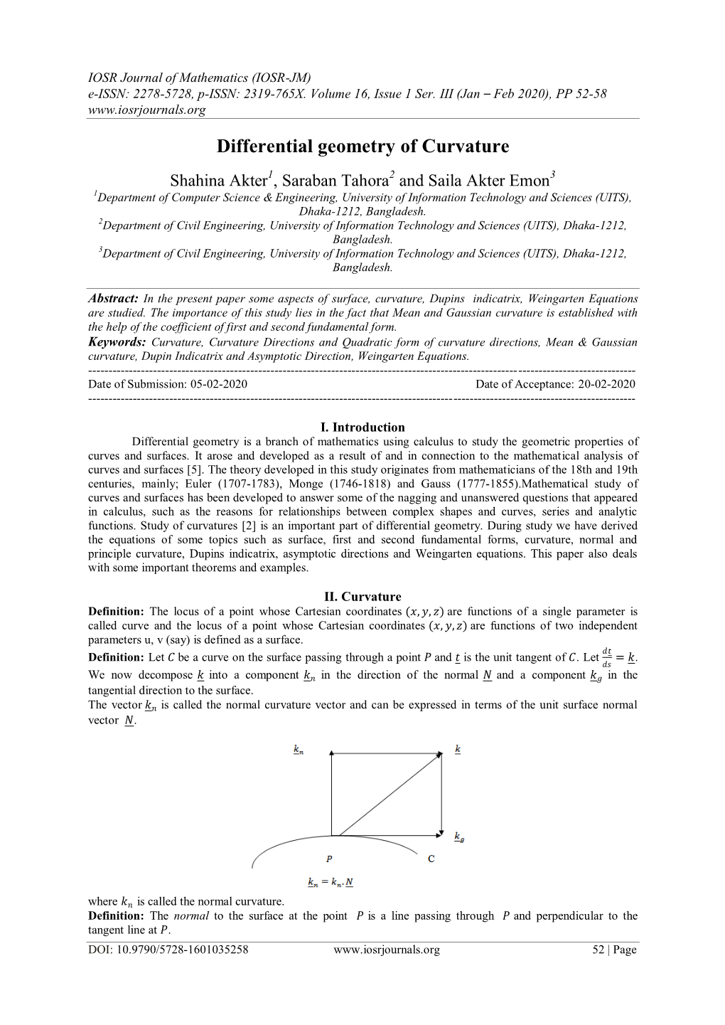 Differential Geometry of Curvature